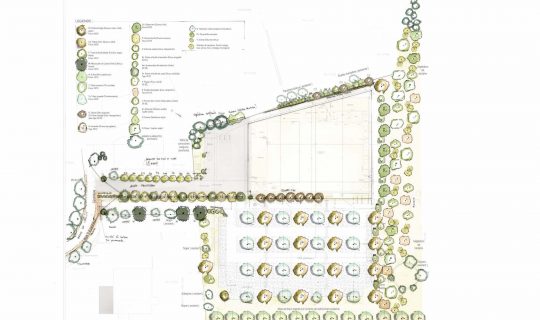 Plan masse après consultation de l'architecte du parc